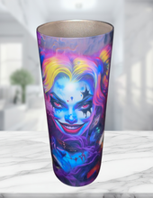 Load image into Gallery viewer, Colorful Harley-Inspired 20oz Tumbler with Dice Charm
