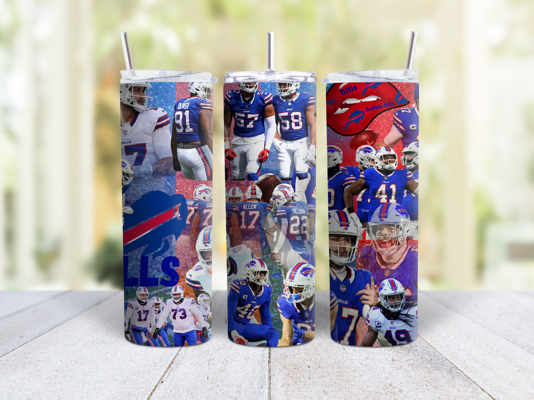 Buffalo Bills Inspired Tumbler - Bilz Mafia Fans!