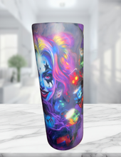 Load image into Gallery viewer, Colorful Harley-Inspired 20oz Tumbler with Dice Charm
