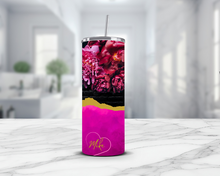 Cargar imagen en el visor de la galería, Floral Personalized Name Tumbler, Flowers Tumbler, Floral 20oz Tumbler, Custom Tumbler with Lid, Floral Tumbler with Lid
