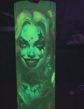 Load and play video in Gallery viewer, Colorful Harley-Inspired 20oz Tumbler with Dice Charm
