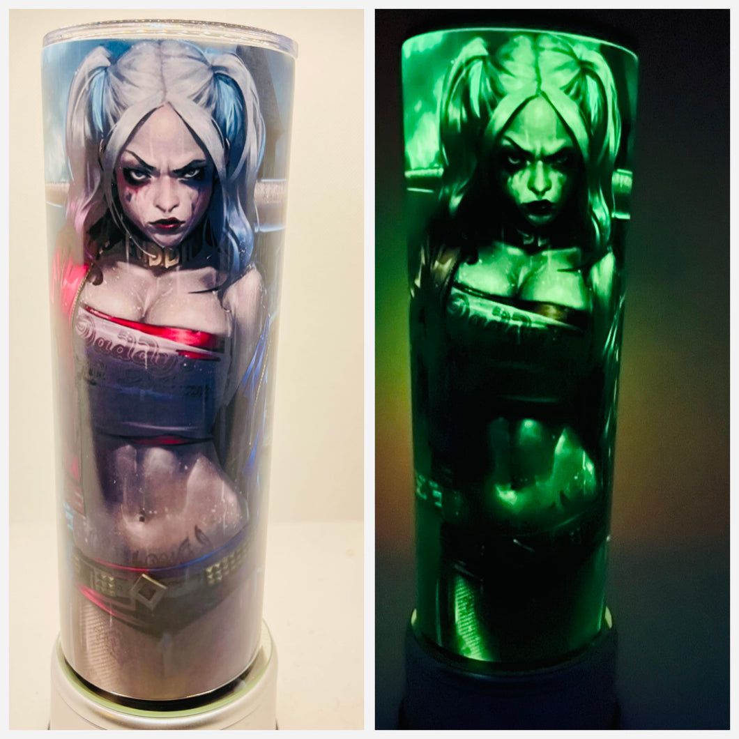 Harley Quinn Glow In Dark Tumbler